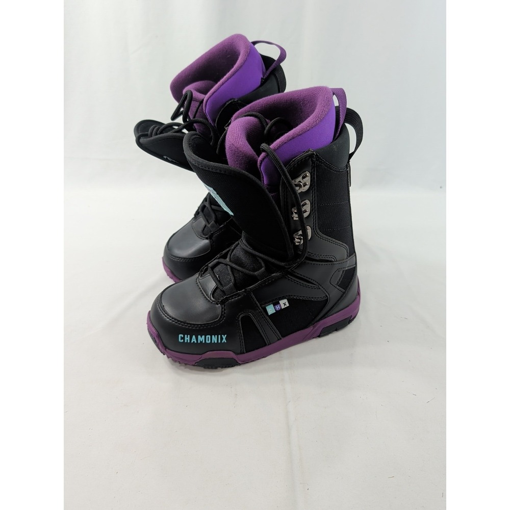 CHAMONIX CHAVANNE WOMEN'S SIZE 7.5 SNOWBOARD BOOTS Black/ Purple